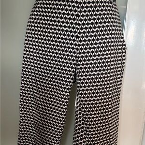 H&M Monochrome Patterned Wide Leg Pants